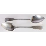 Dessert spoon of fiddle pattern initialled by Jamieson and Naughton,
