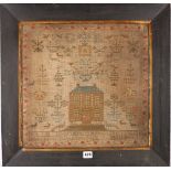 Georgian sampler by Mary McNab Deanston, dated 1825.