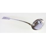 Victorian silver soup ladle, Glasgow 1863 makers mark W & S for Wilson & Sharp, 250g.