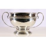 Edward VII silver twin handled bowl,