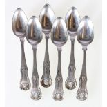 Set of six tea spoons of Kings style,