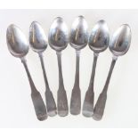 Set of four tea spoons and two others Mark Hinchcliffe,