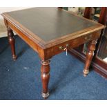 19th Century mahogany library table,