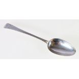 George III silver table spoon, London 1785 incuse bust.