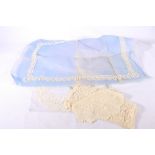 19th Century lace edging with picot scallop edges, possibly Belgian, 42cm x 60cm,