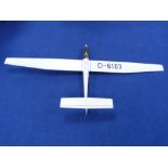 A large scale radio controlled model glider, white, D6103,