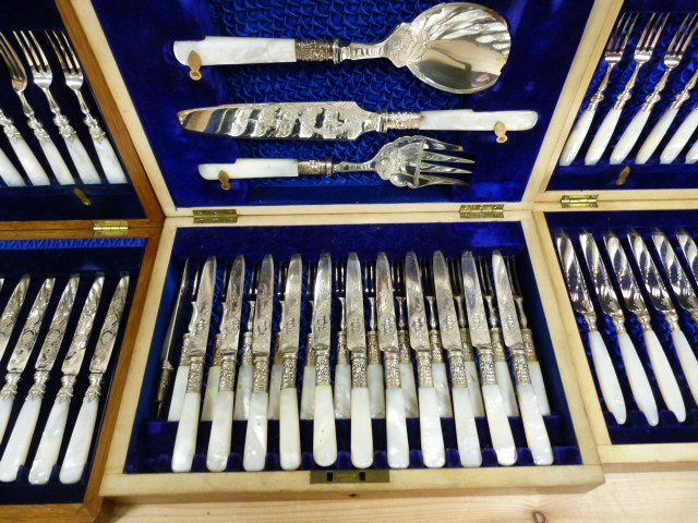 Three fruit knife and fork sets, e.p. - Image 3 of 5