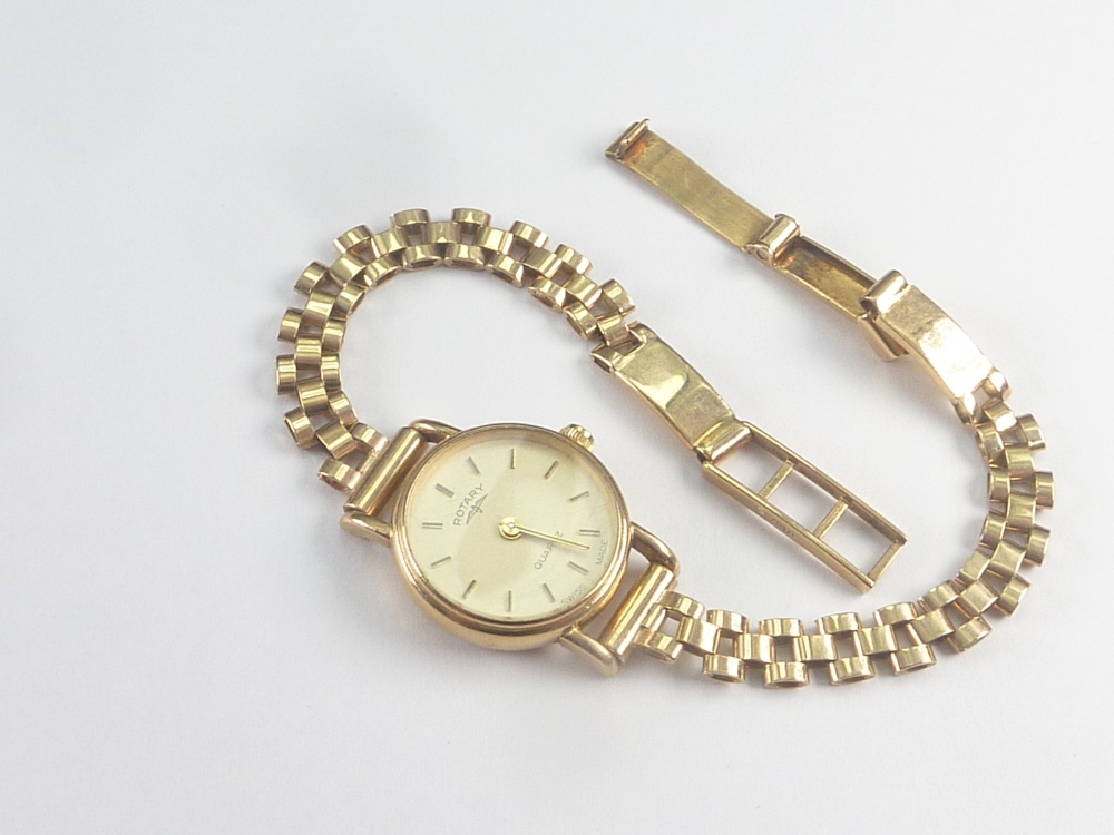 Lady's Rotary 9ct gold watch.