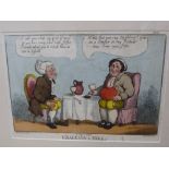 ROWLANDSON THOMAS. Cracking A Joke!! Hand col. wood eng. published by Tegg. 9" x 13", framed.