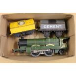 Hornby O gauge electric locomotive 2-4-2 Caerphilly Castle 4073 green (missing front wheels) also