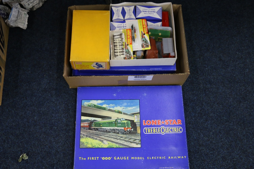 Lonestar OOO gauge (Treble O) electric model railways including four incomplete sets labelled as