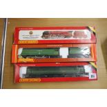 Three Hornby Railways OO gauge locomotives including R066 4-6-2 Duchess of Sutherland class 7p