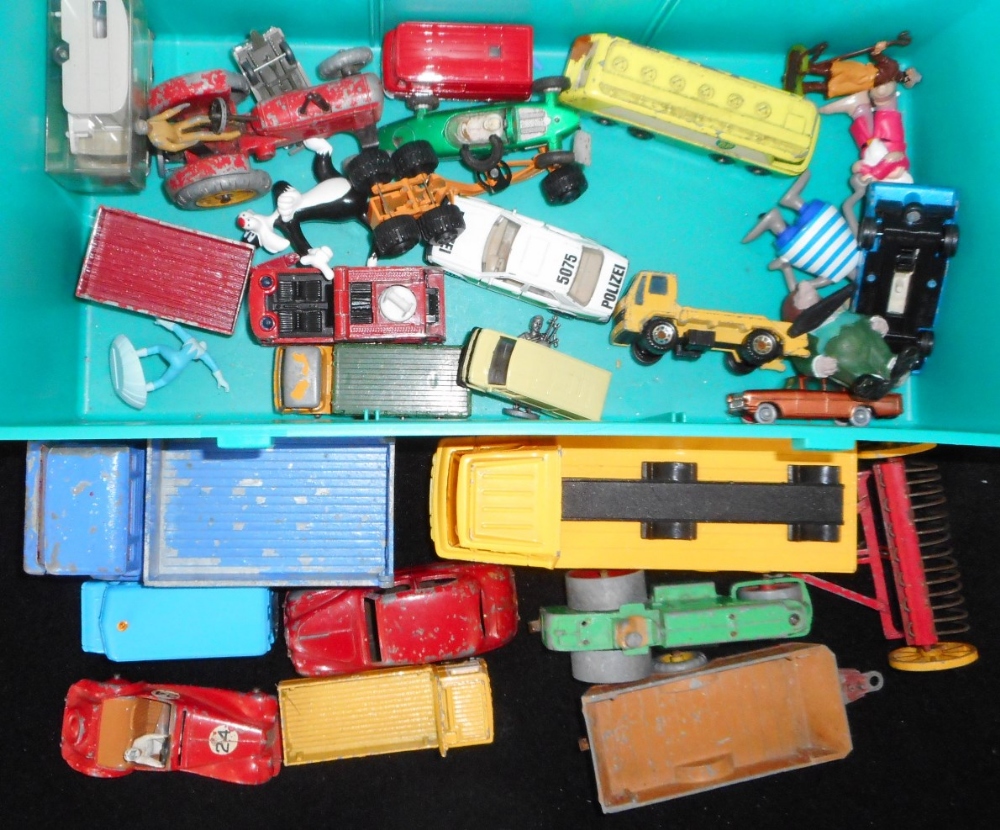 Collection of various Dinky vehicles etc. Mostly in poor order.