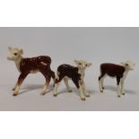 Three Beswick figures: Hereford Calf, no.