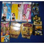 Four various pop star figures including Steps and HearSay, two Narnia figures,