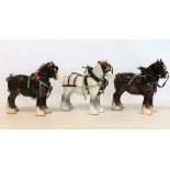 Three Beswick figures: Shire Mare, no.