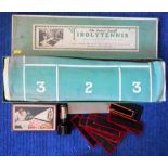 Old Tiddlytennis set, in box. Also child's slide projector with slides. Incomplete in box.