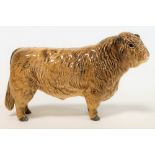 Beswick figure: Galloway Bull - Silver Dunn, no. 1746C, gloss, 11.9cm high.