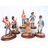 Set of six Border Fine Arts Limited Edition military figures: 93rd Highland Sergeant, no. MF01, ltd.