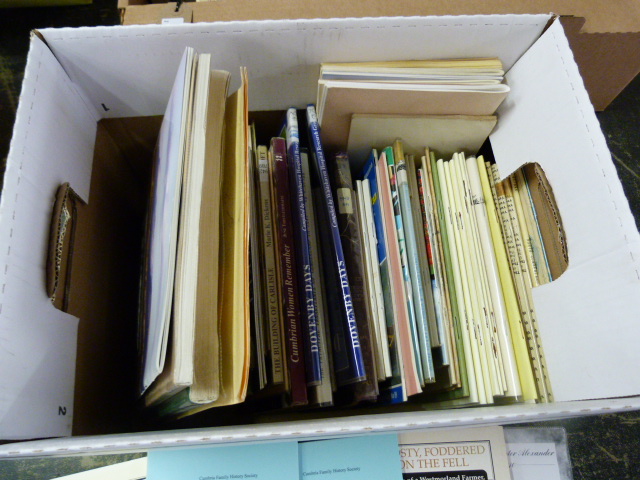 Cumbria & Lake District. A carton of softback publications. Ex lib., some with stamps & labels.