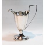 Silver cream jug of fluted tapering shape, Birmingham 1904, 3½oz.