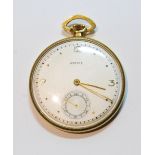 Zodiac keyless dress watch, 15 jewels, with silvered dial,