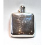 Silver spirits flask, initialled and dated (19)31, Chester 1922, 4½oz.