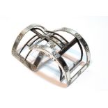 Pair of good silver shoe buckles with steel fittings, embossed beading and paterae,