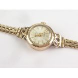 Lady's Rotary 9ct gold bracelet watch, 1970. Condition Report. 13.3g gross.