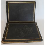 Two 19th century Jean (Juan) Laurent (1816-1886) large folio photograph albums in black gilt