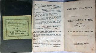 London County Council (LCC) Tramways RULEBOOK 'Rules and Regulations for... Horse Car Drivers and