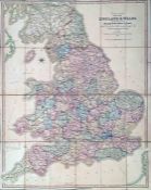 1836 "Smith's MAP of England & Wales, containing the whole of the Turnpike Roads, Rivers &