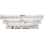 Selection of London Underground LINE DIAGRAMS as fitted inside the cars. These are the paper type