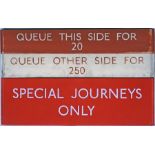 London Transport bus stop Q-PLATE for routes 20 & 250 (this would have been located in Epping High