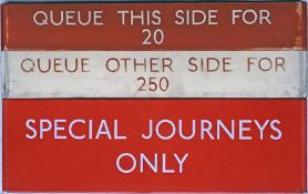 London Transport bus stop Q-PLATE for routes 20 & 250 (this would have been located in Epping High