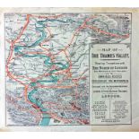 c1900 (estimated) railway MAP OF THE THAMES VALLEY showing connections with the North of London, the