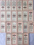 Quantity (22) of LGOC Bus POCKET MAPS dated from 1929-1930. A complete, consecutive run for those