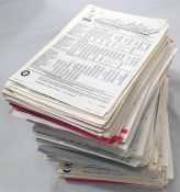 Very large quantity of London Transport bus stop PANEL TIMETABLES from the 1970s/80s/90s. Completely