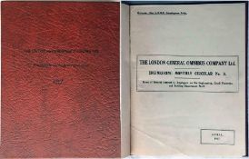 1917 bound volume of London General Omnibus Company ENGINEERING MONTHLY CIRCULARS FROM No 1 (Feb
