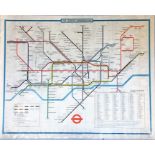 1977 London Underground quad-royal POSTER MAP designed by Paul Garbutt. Now shows BR's North