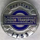 London Transport Buses OFFICIAL'S PLATE as issued to senior officers for identification purposes