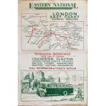 1930s Eastern National double-crown (20" x 30" - 51cm x 36cm) POSTER 'London East Coast Express