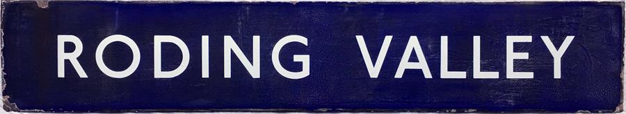 London Underground enamel STATION SIGN from Roding Valley on the Hainault Loop of the Central - Image 2 of 2