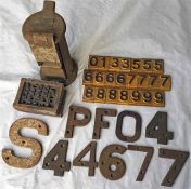 Edmondson TICKET DATING MACHINE (poor condition, for restoration) with a wooden box of type plus a