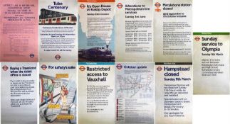 Selection of London Underground double-royal POSTERS regarding engineering works, updates,