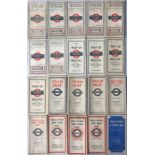 Quantity (20) of Underground Group/London Transport Tram and Tram/Trolleybus POCKET MAPS dated