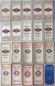 Quantity (20) of Underground Group/London Transport Tram and Tram/Trolleybus POCKET MAPS dated