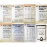 Selection of London Underground quad-royal POSTERS for the Ongar branch including closure notices,