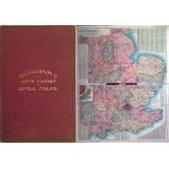 c1912 Richardson's MAP of South Eastern and Central England. A high-quality, superbly-detailed,