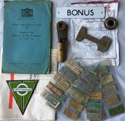 Selection of miscellaneous London Transport EPHEMERA & MEMORABILIA including Country RT radiator